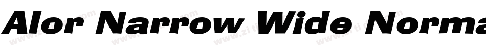 Alor Narrow Wide Normal字体转换